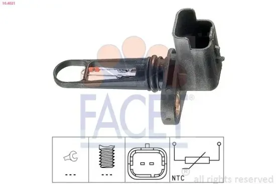 Sensor, Ansauglufttemperatur FACET 10.4021 Bild Sensor, Ansauglufttemperatur FACET 10.4021