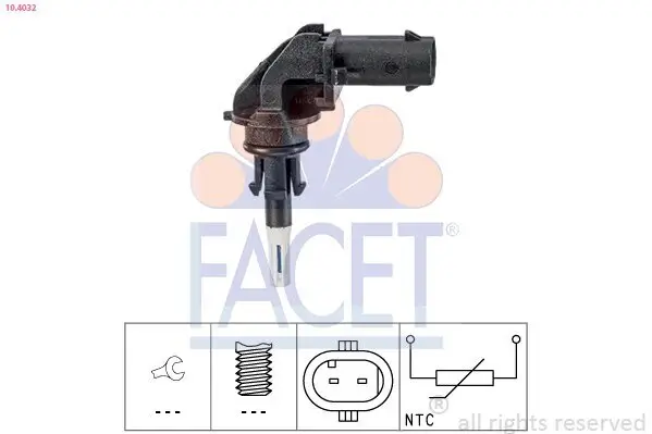 Sensor, Ansauglufttemperatur FACET 10.4032