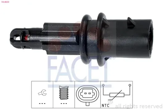 Sensor, Ansauglufttemperatur FACET 10.4033 Bild Sensor, Ansauglufttemperatur FACET 10.4033