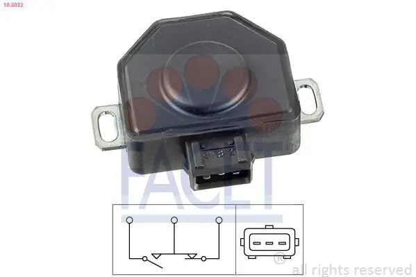 Sensor, Drosselklappenstellung FACET 10.5032