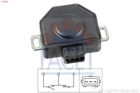 Sensor, Drosselklappenstellung FACET 10.5032 Bild Sensor, Drosselklappenstellung FACET 10.5032