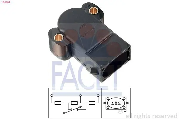 Sensor, Drosselklappenstellung FACET 10.5064