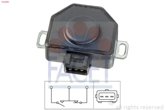 Sensor, Drosselklappenstellung FACET 10.5091 Bild Sensor, Drosselklappenstellung FACET 10.5091