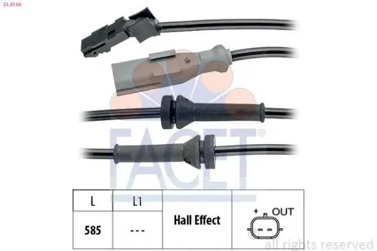 Sensor, Raddrehzahl FACET 21.0144 Bild Sensor, Raddrehzahl FACET 21.0144