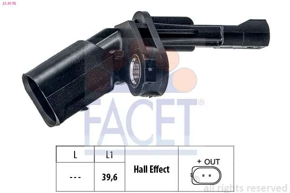 Sensor, Raddrehzahl FACET 21.0175