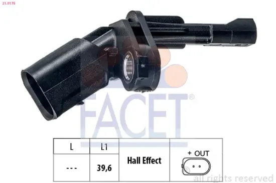 Sensor, Raddrehzahl FACET 21.0175 Bild Sensor, Raddrehzahl FACET 21.0175
