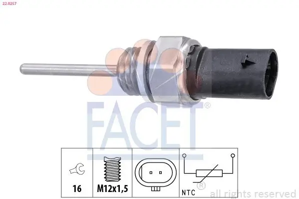 Sensor, Abgastemperatur FACET 22.0257