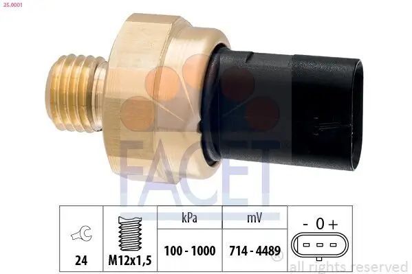 Sensor, Öldruck FACET 25.0001