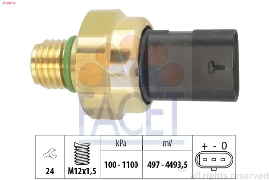 Sensor, Öldruck FACET 25.0014 Bild Sensor, Öldruck FACET 25.0014