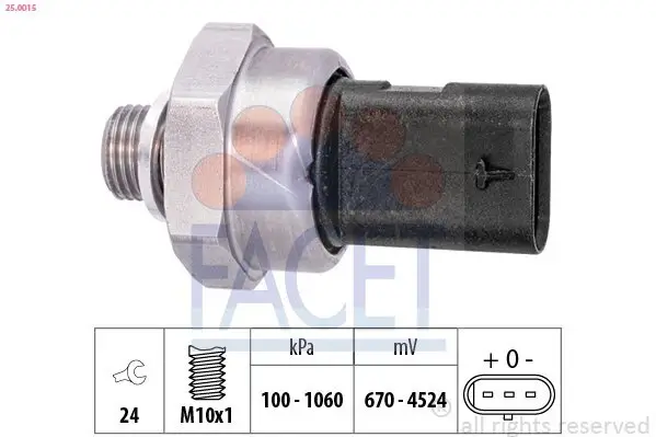 Sensor, Öldruck FACET 25.0015