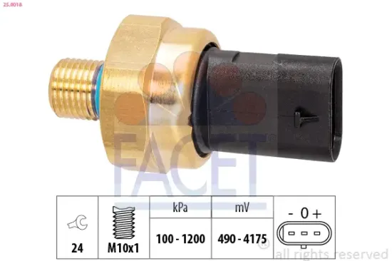Sensor, Öldruck FACET 25.0018 Bild Sensor, Öldruck FACET 25.0018