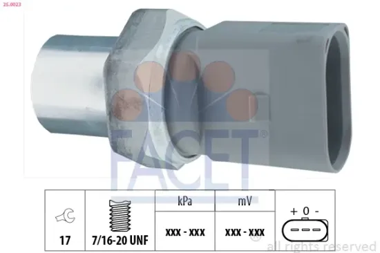 Druckschalter, Klimaanlage FACET 25.0023 Bild Druckschalter, Klimaanlage FACET 25.0023