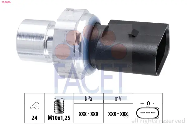 Druckschalter, Klimaanlage FACET 25.0026