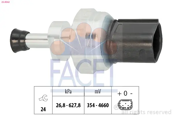Sensor, Abgasdruck FACET 25.0042
