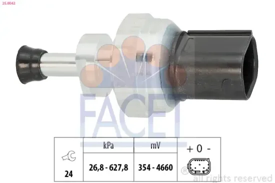 Sensor, Abgasdruck FACET 25.0042 Bild Sensor, Abgasdruck FACET 25.0042