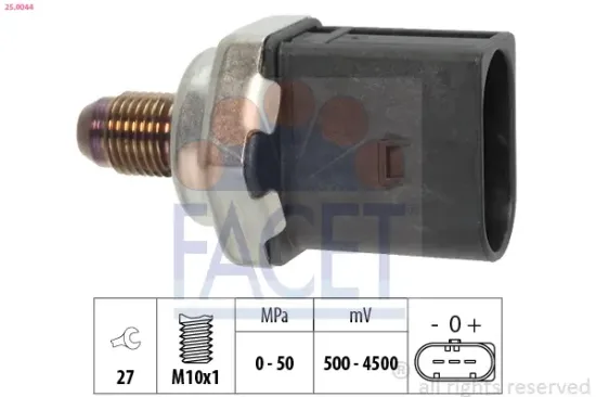 Sensor, Kraftstoffdruck FACET 25.0044 Bild Sensor, Kraftstoffdruck FACET 25.0044