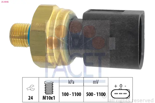 Sensor, Kraftstoffdruck FACET 25.0045