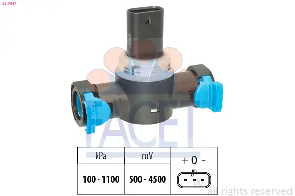Sensor, Kraftstoffdruck FACET 25.0047