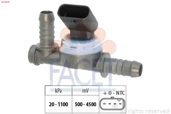 Sensor, Kraftstoffdruck FACET 25.0049 Bild Sensor, Kraftstoffdruck FACET 25.0049