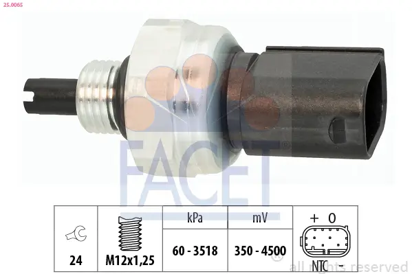 Druckschalter, Klimaanlage FACET 25.0065