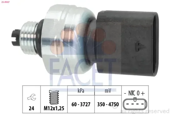 Druckschalter, Klimaanlage FACET 25.0067 Bild Druckschalter, Klimaanlage FACET 25.0067