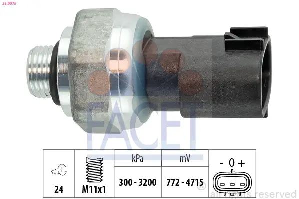Druckschalter, Klimaanlage FACET 25.0075
