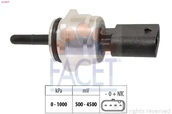 Sensor, Öldruck FACET 25.0077 Bild Sensor, Öldruck FACET 25.0077