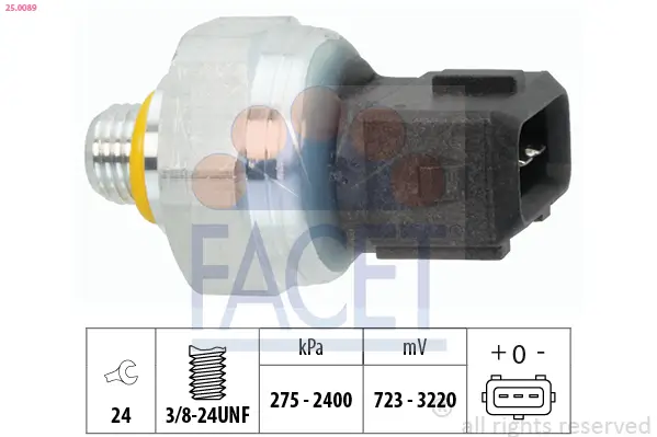 Druckschalter, Klimaanlage FACET 25.0089