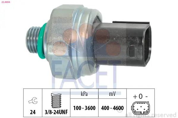 Druckschalter, Klimaanlage FACET 25.0094