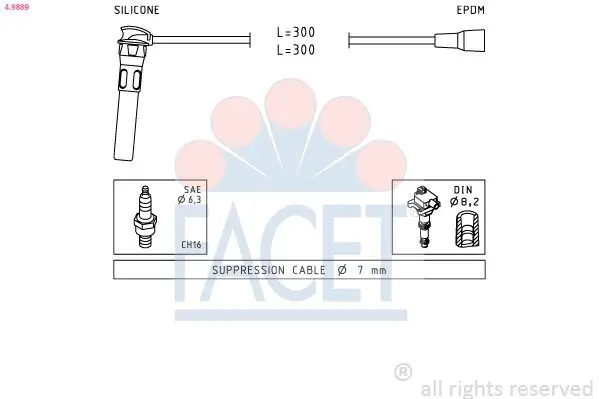 Zündleitungssatz FACET 4.9889