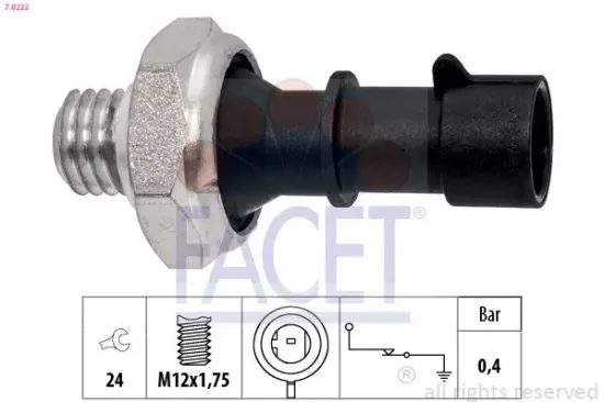 Öldruckschalter FACET 7.0222 Bild Öldruckschalter FACET 7.0222
