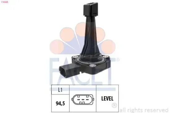 Sensor, Motorölstand FACET 7.0225 Bild Sensor, Motorölstand FACET 7.0225