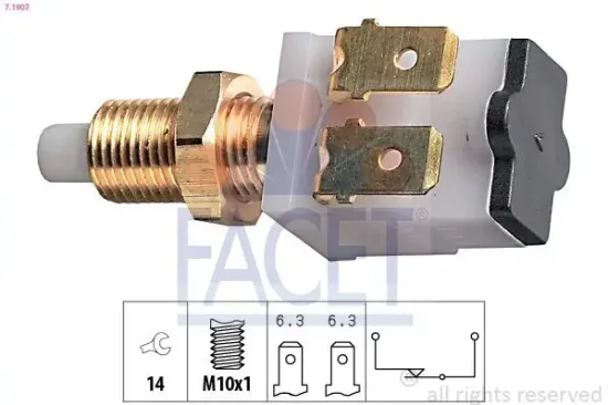 Bremslichtschalter FACET 7.1007 Bild Bremslichtschalter FACET 7.1007