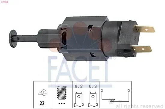 Bremslichtschalter FACET 7.1050 Bild Bremslichtschalter FACET 7.1050