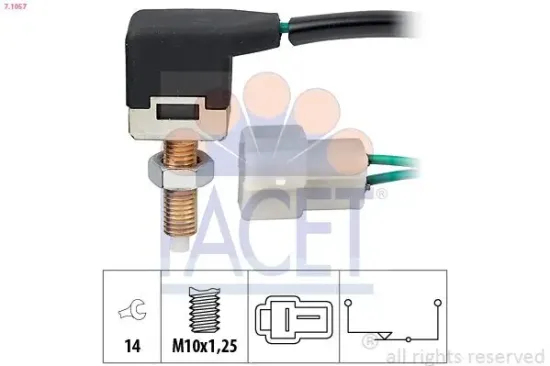 Bremslichtschalter FACET 7.1057 Bild Bremslichtschalter FACET 7.1057