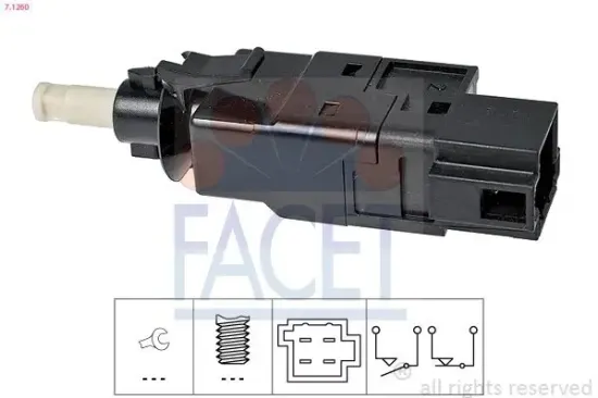 Bremslichtschalter FACET 7.1260 Bild Bremslichtschalter FACET 7.1260