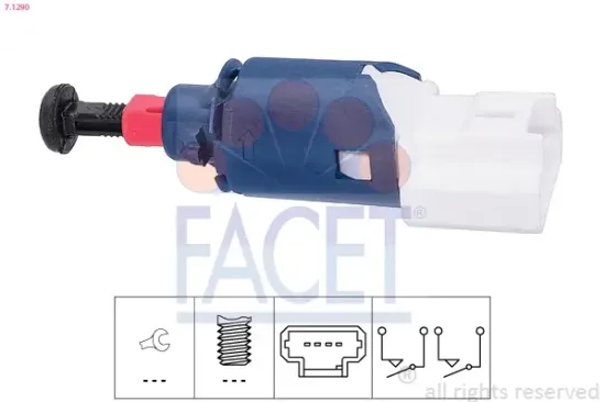 Schalter, Kupplungsbetätigung (GRA) FACET 7.1290 Bild Schalter, Kupplungsbetätigung (GRA) FACET 7.1290