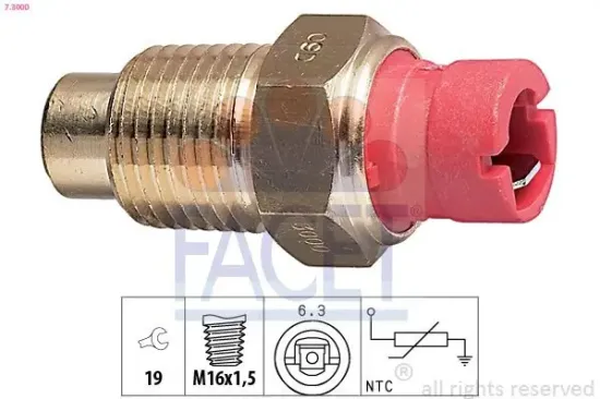 Sensor, Kühlmitteltemperatur FACET 7.3000 Bild Sensor, Kühlmitteltemperatur FACET 7.3000