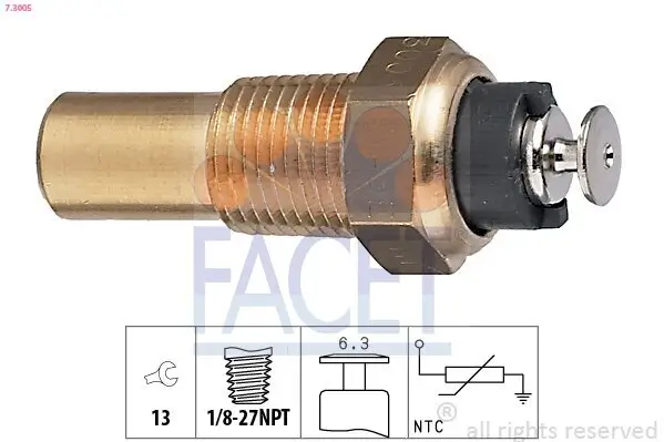 Sensor, Kühlmitteltemperatur FACET 7.3005