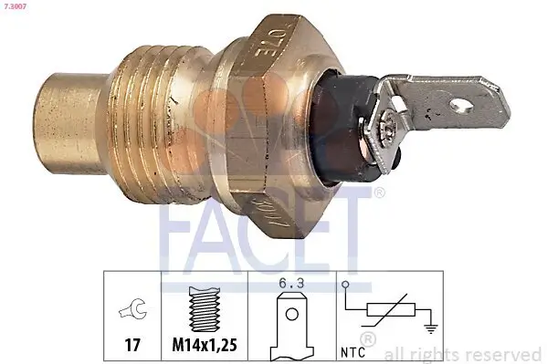 Sensor, Kühlmitteltemperatur FACET 7.3007