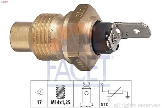 Sensor, Kühlmitteltemperatur FACET 7.3007 Bild Sensor, Kühlmitteltemperatur FACET 7.3007