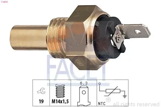 Sensor, Kühlmitteltemperatur FACET 7.3015 Bild Sensor, Kühlmitteltemperatur FACET 7.3015