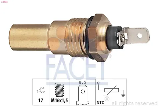 Sensor, Kühlmitteltemperatur FACET 7.3035 Bild Sensor, Kühlmitteltemperatur FACET 7.3035