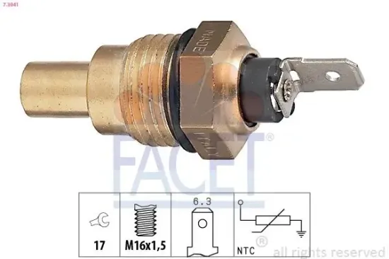 Sensor, Kühlmitteltemperatur FACET 7.3041 Bild Sensor, Kühlmitteltemperatur FACET 7.3041