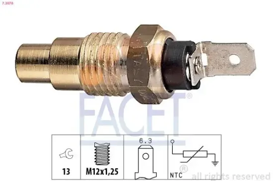 Sensor, Kühlmitteltemperatur FACET 7.3078 Bild Sensor, Kühlmitteltemperatur FACET 7.3078