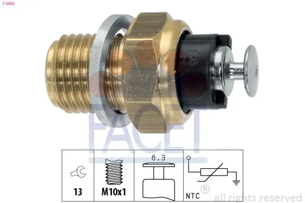 Sensor, Öltemperatur FACET 7.3093