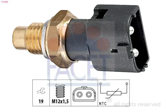Sensor, Kühlmitteltemperatur FACET 7.3109 Bild Sensor, Kühlmitteltemperatur FACET 7.3109