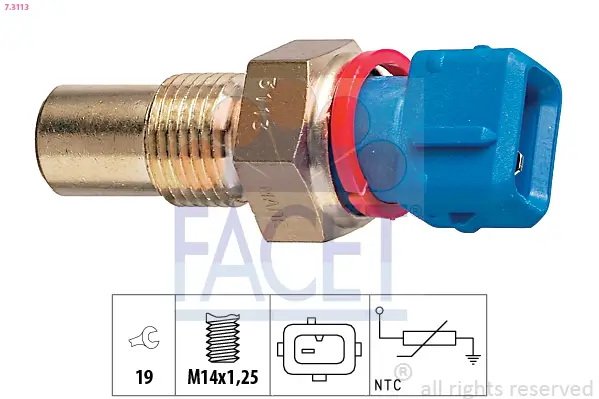Sensor, Öltemperatur FACET 7.3113