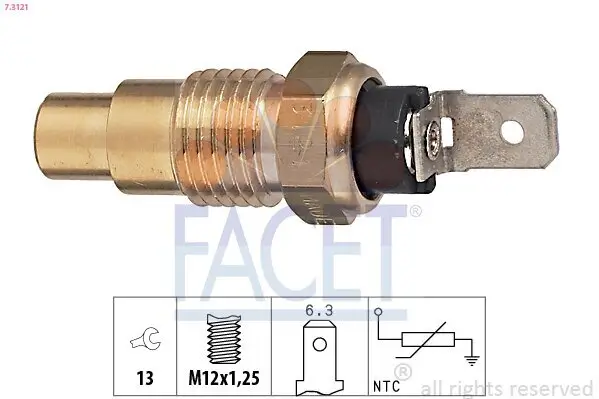 Sensor, Kühlmitteltemperatur FACET 7.3121