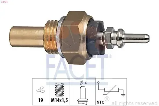 Sensor, Kühlmitteltemperatur FACET 7.3131 Bild Sensor, Kühlmitteltemperatur FACET 7.3131